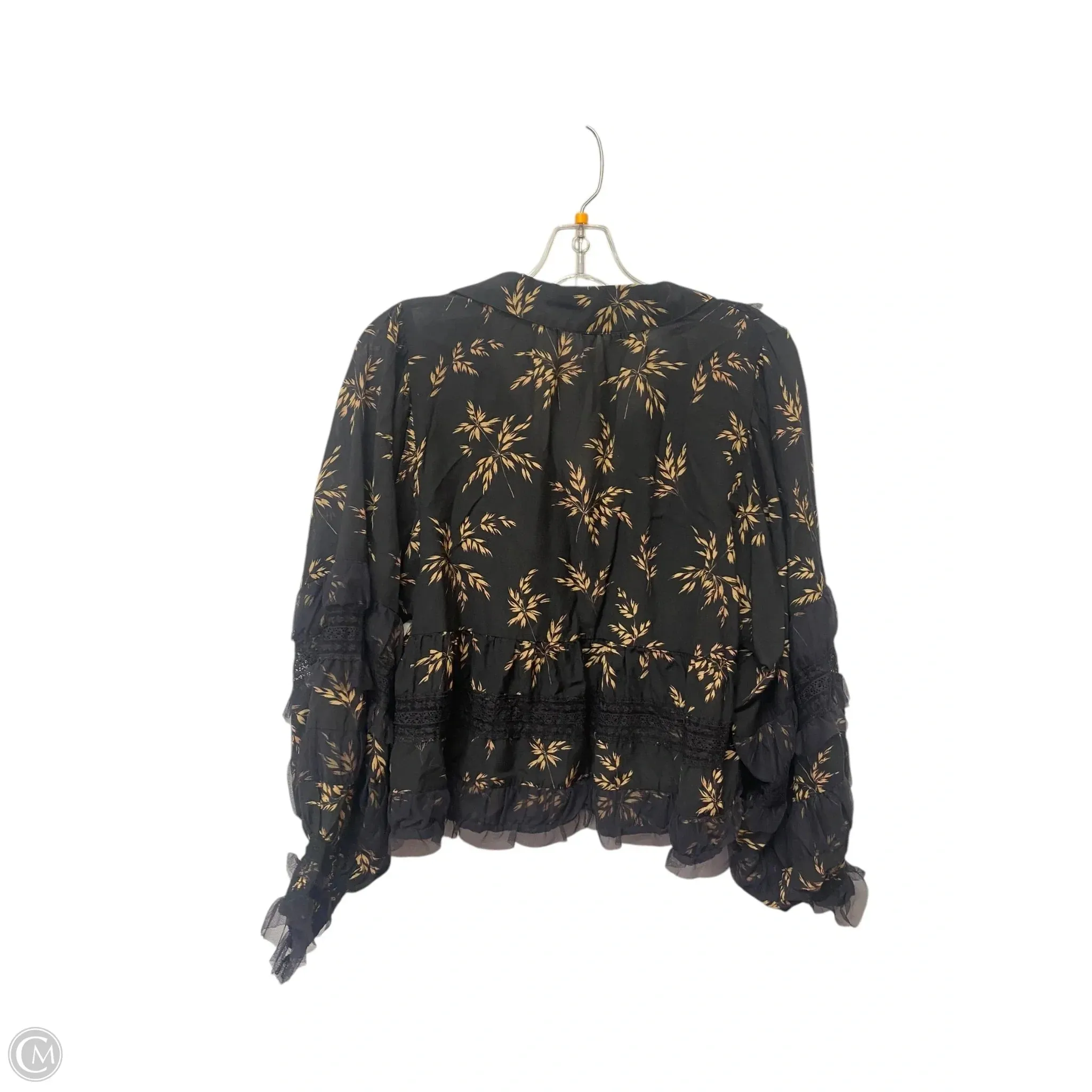 Top Long Sleeve By Anthropologie In Grey, Size: M