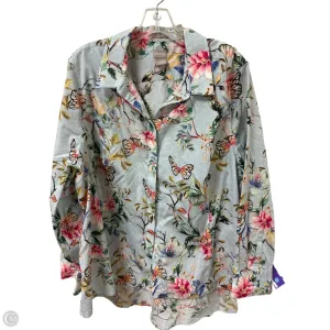 Top Long Sleeve By Chicos In Floral Print, Size: 2x