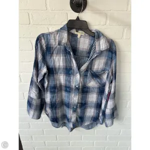 Top Long Sleeve By Cloth & Stone In Blue & Pink, Size: S