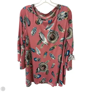 Top Long Sleeve By Clothes Mentor In Pink, Size: 4x