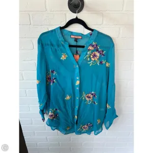 Top Long Sleeve By Cme In Blue & Purple, Size: Xl
