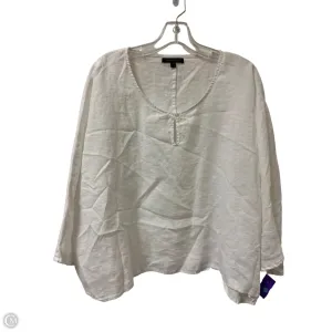 Top Long Sleeve By For Cynthia In White, Size: Xl