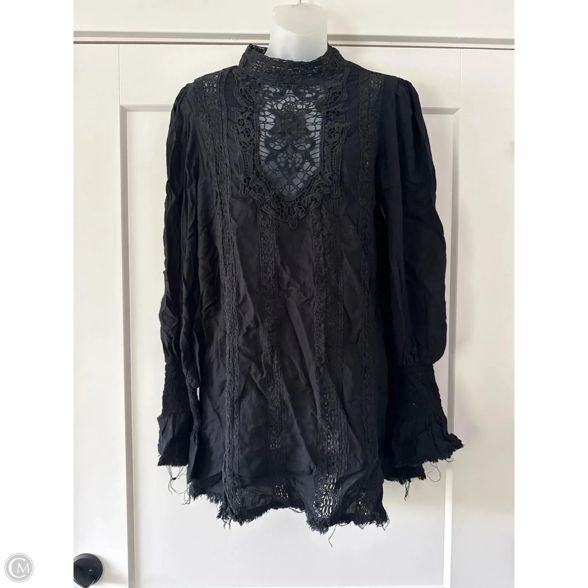 Top Long Sleeve By Free People In Black, Size: L
