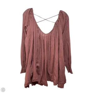 Top Long Sleeve By Free People In Brown, Size: XS