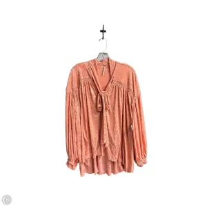 Top Long Sleeve By Free People In Pink, Size: M