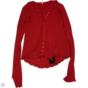 Top Long Sleeve By Free People In Red, Size: L