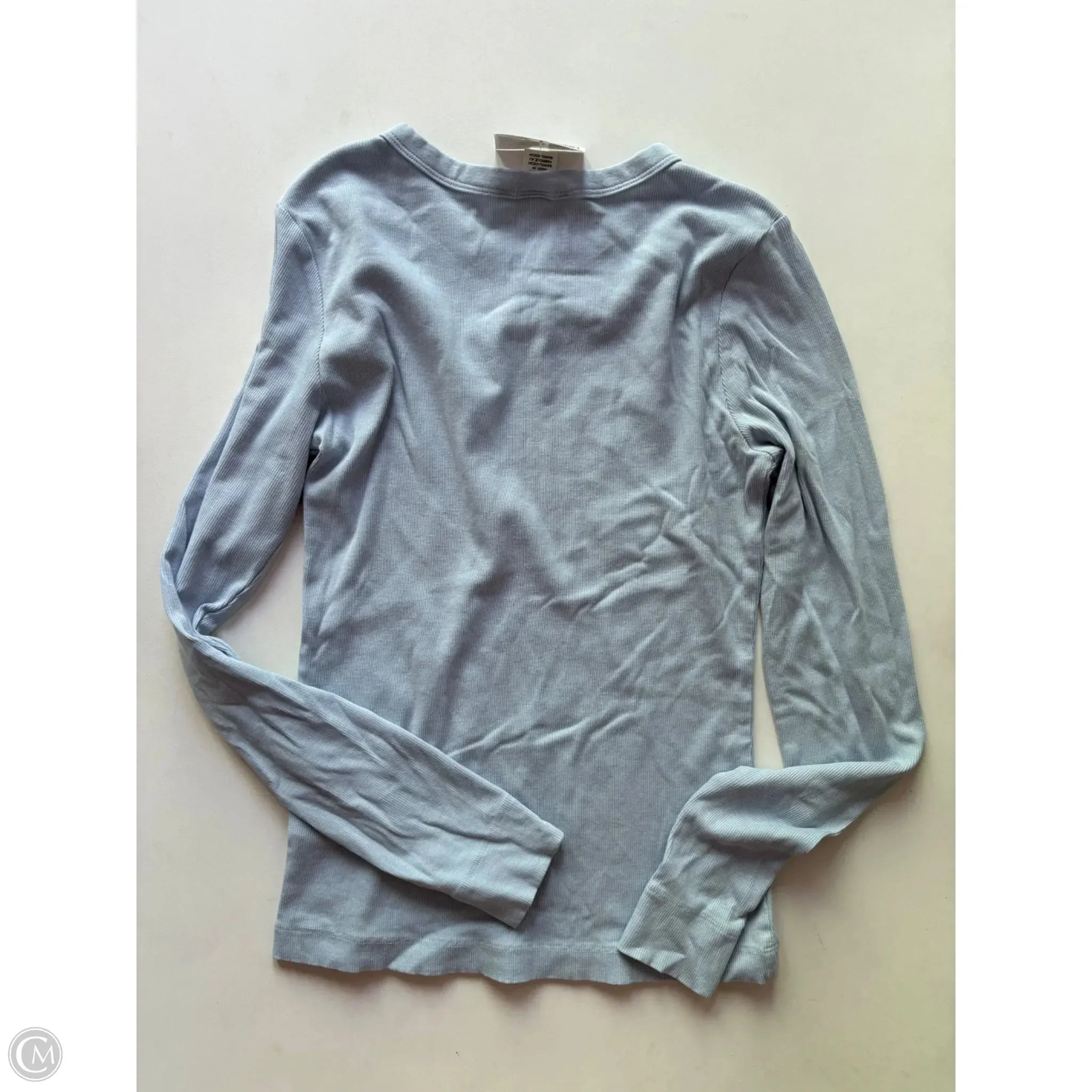 Top Long Sleeve By H&m In Blue, Size: M