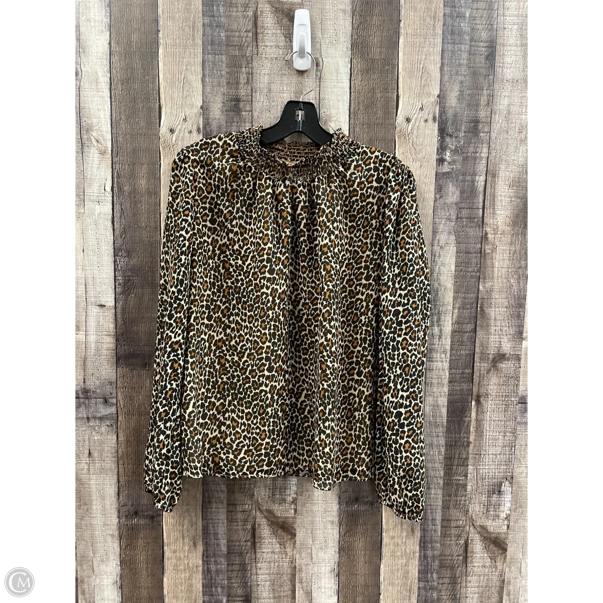 Top Long Sleeve By J. Crew In Animal Print, Size: M