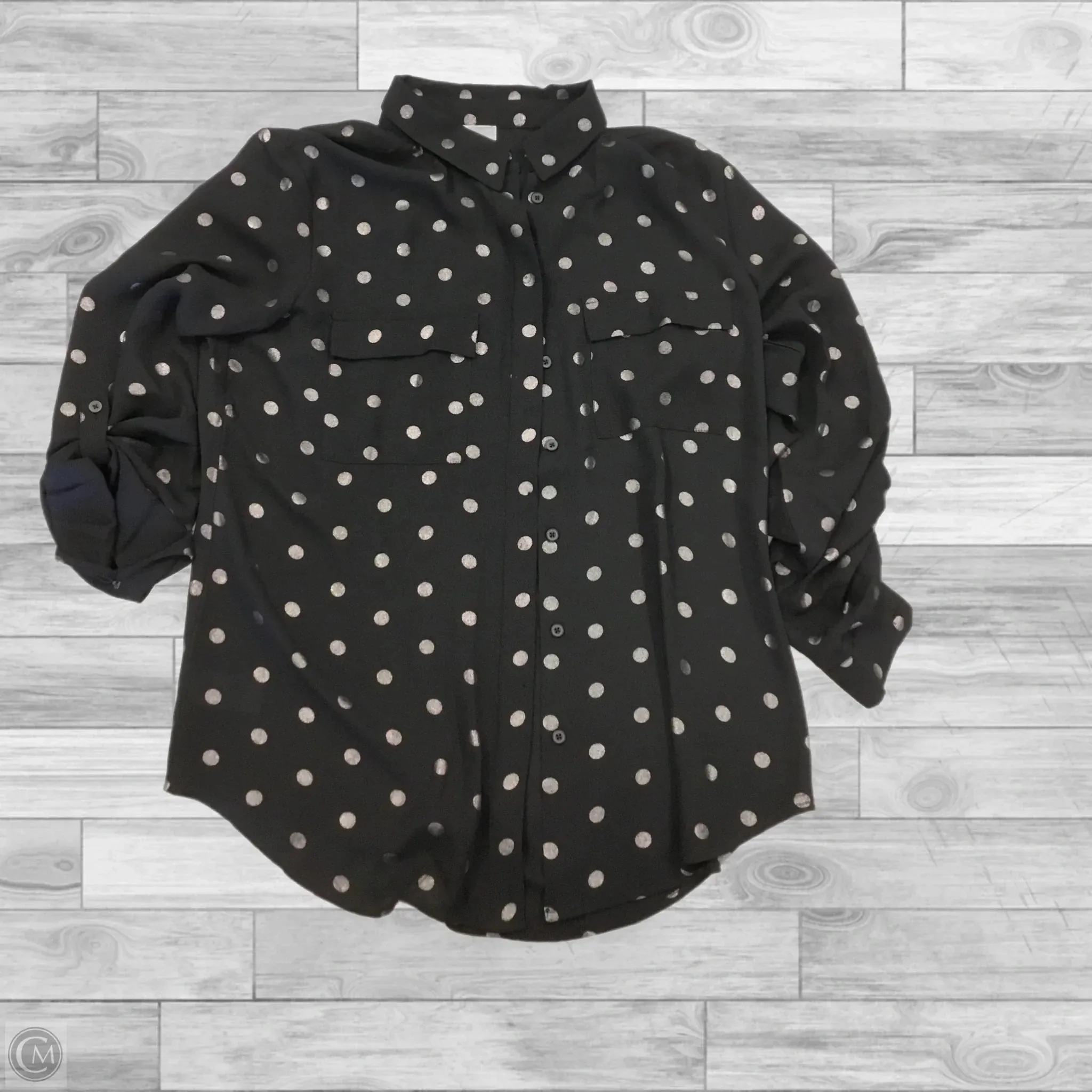 Top Long Sleeve By Loft In Black, Size: M