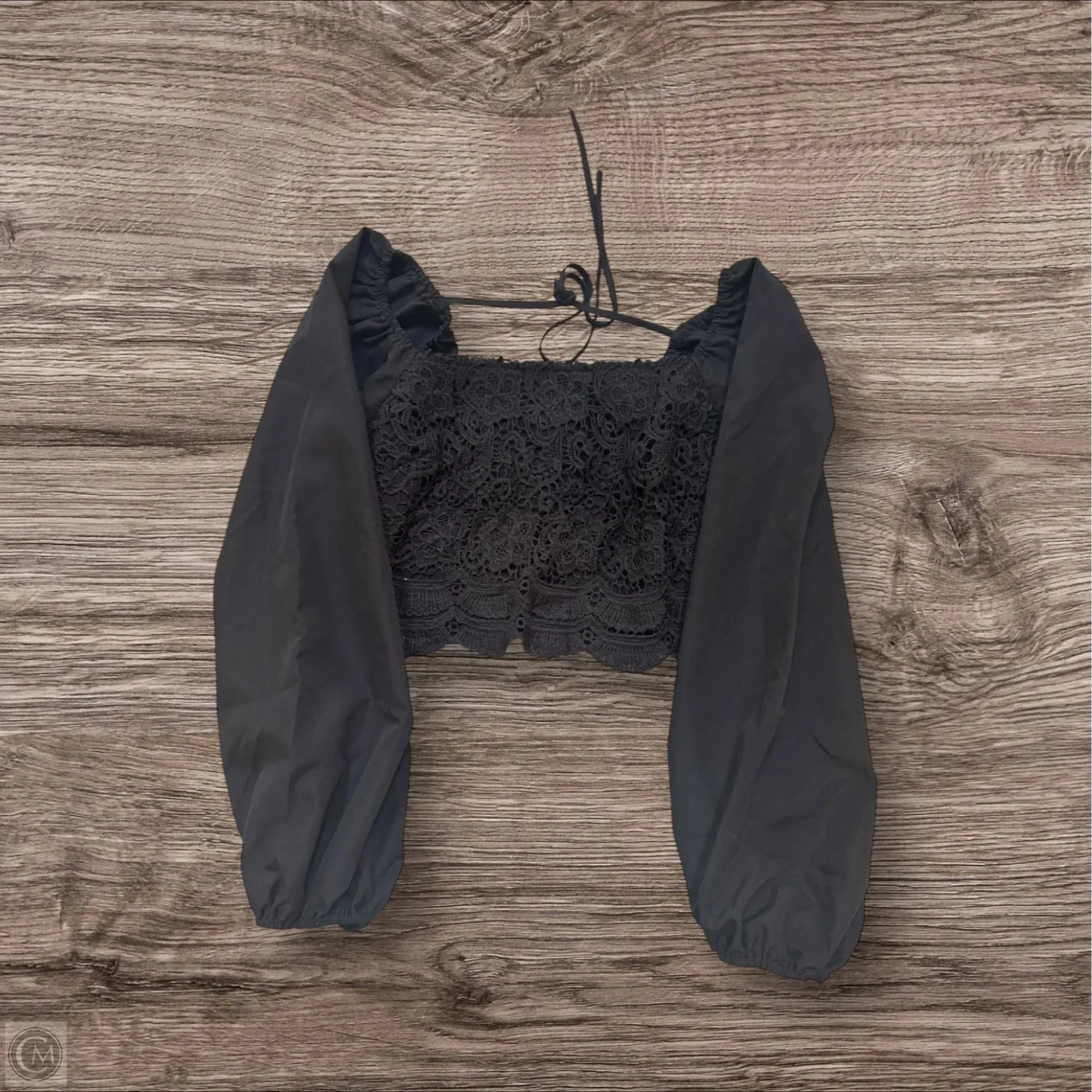 Top Long Sleeve By Shein In Black, Size: S