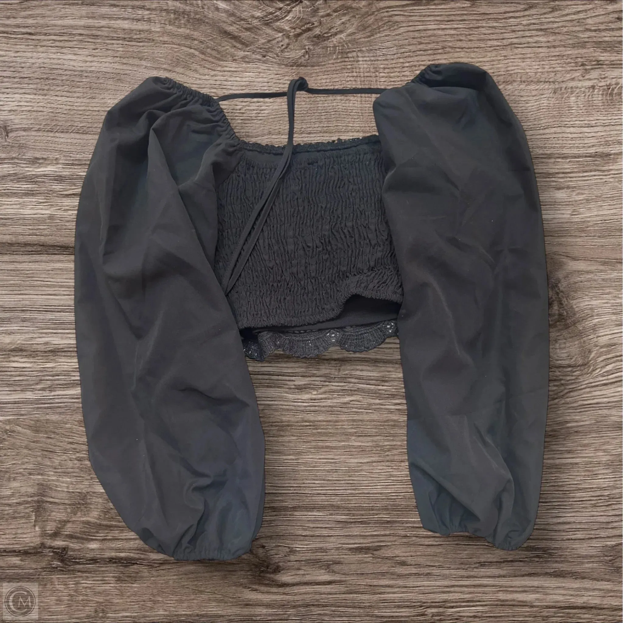 Top Long Sleeve By Shein In Black, Size: S