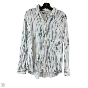 Top Long Sleeve By Sonoma In Blue & White, Size: M
