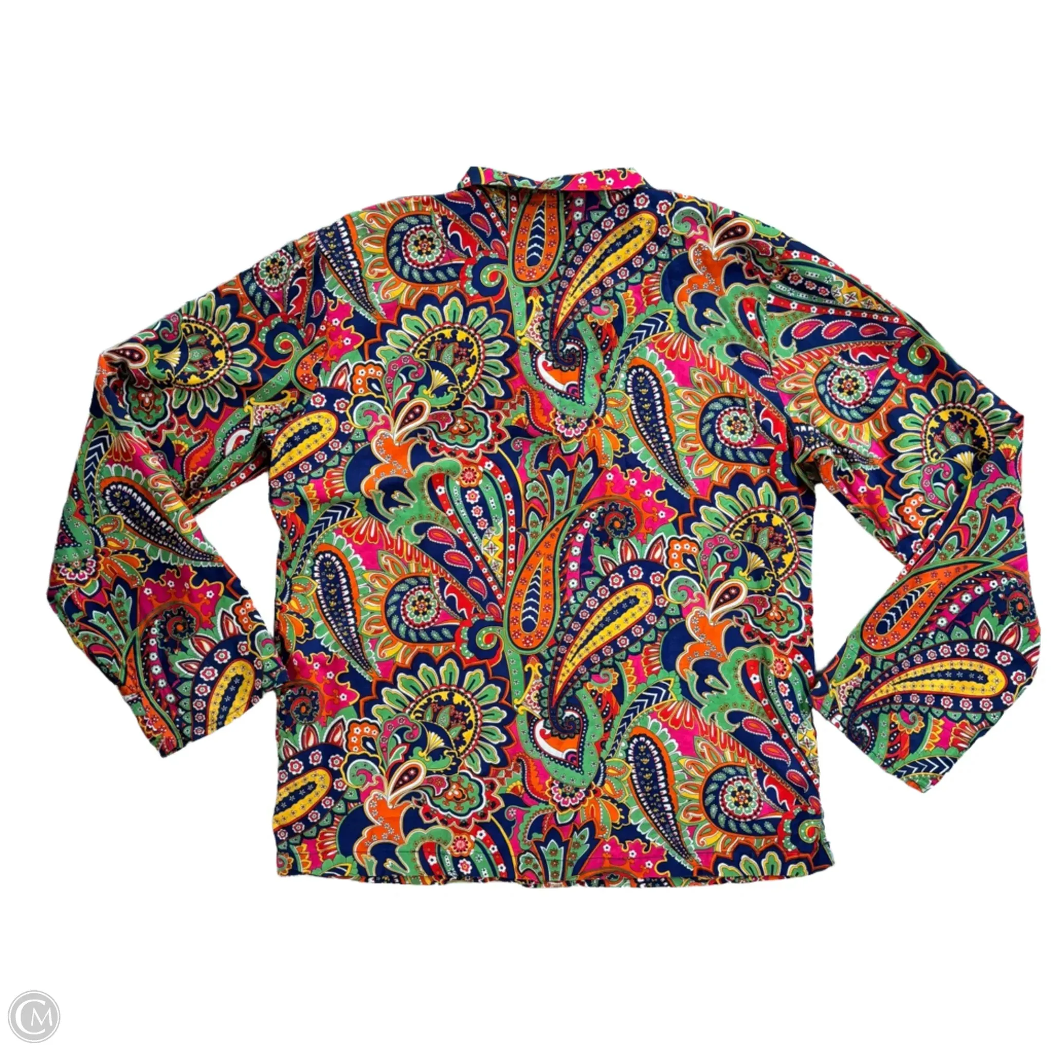 Top Long Sleeve By Vera Bradley In Paisley Print, Size: L