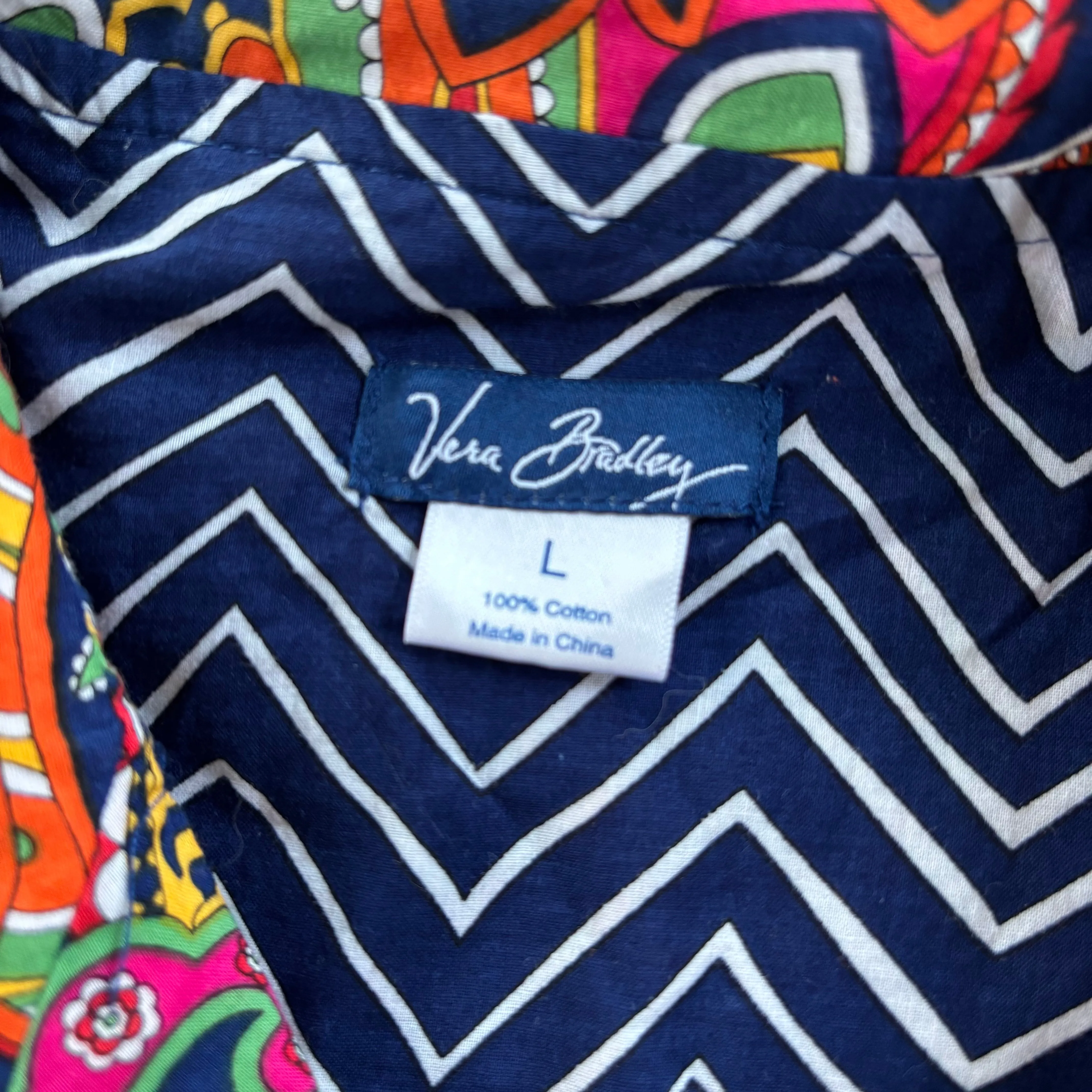 Top Long Sleeve By Vera Bradley In Paisley Print, Size: L