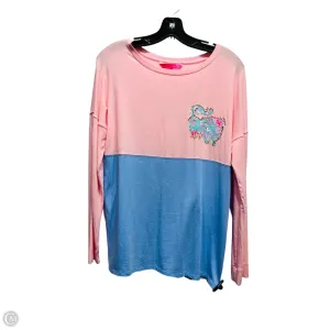 Top Long Sleeve Designer By Lilly Pulitzer In Blue & Pink, Size: S