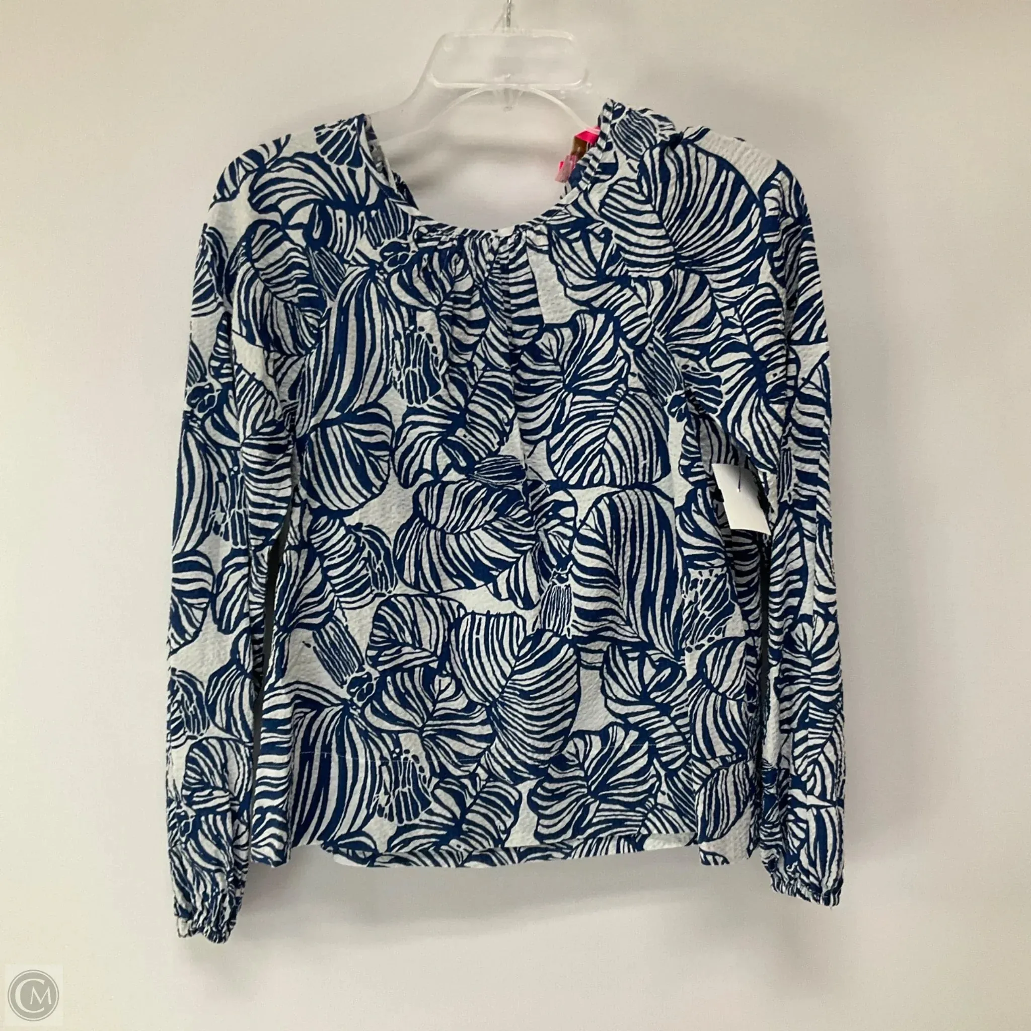 Top Long Sleeve Designer By Lilly Pulitzer In Blue, Size: Xs