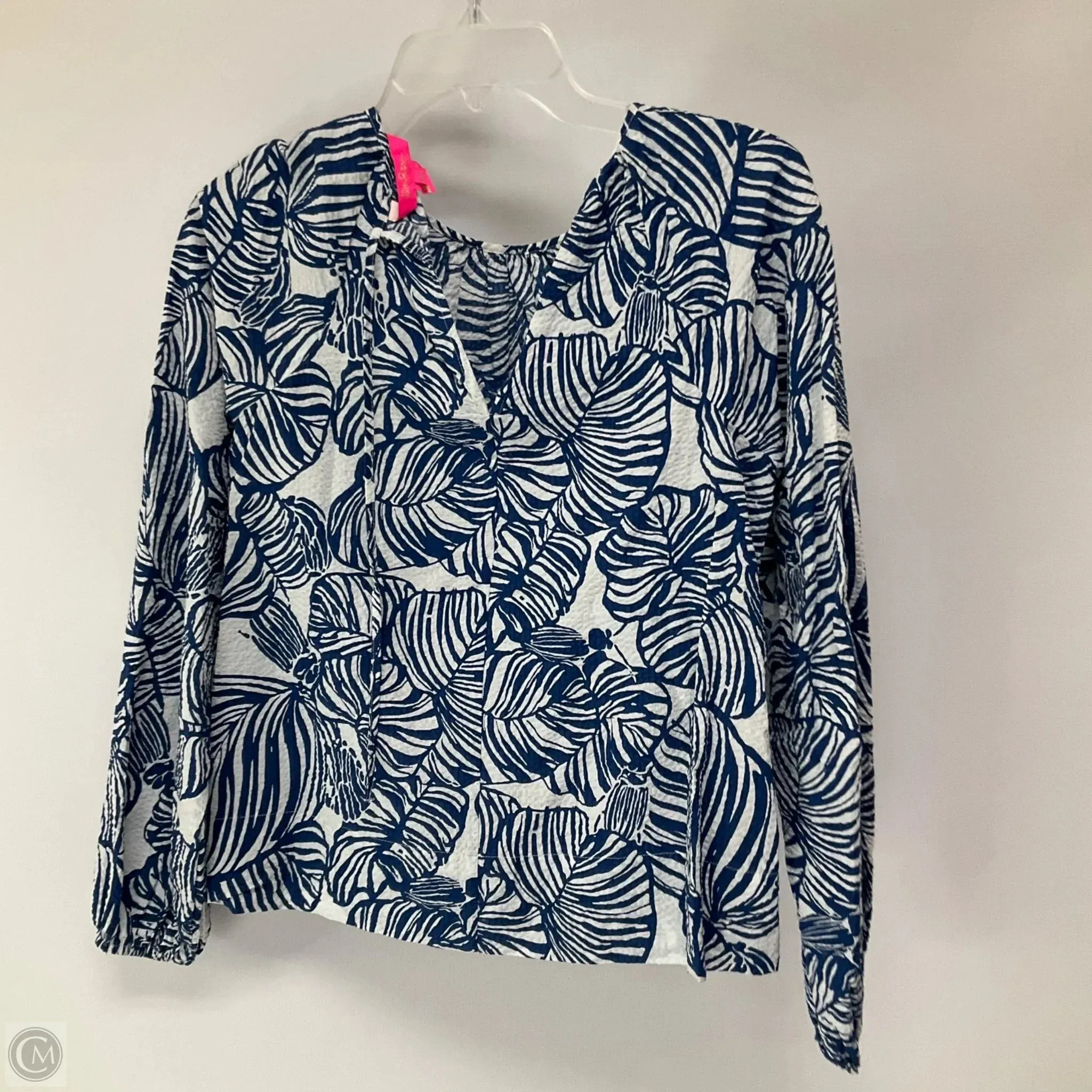 Top Long Sleeve Designer By Lilly Pulitzer In Blue, Size: Xs