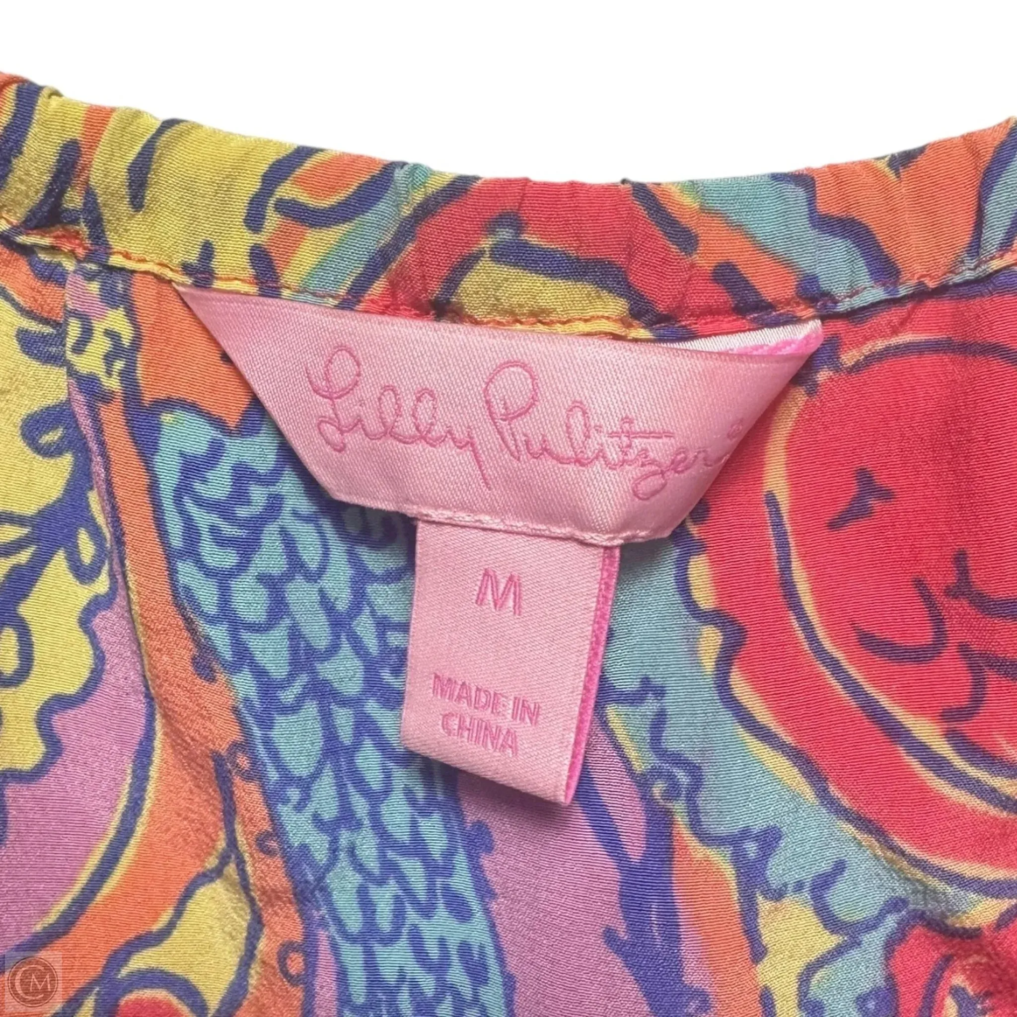 Top Long Sleeve Designer By Lilly Pulitzer In Multi-colored, Size: M