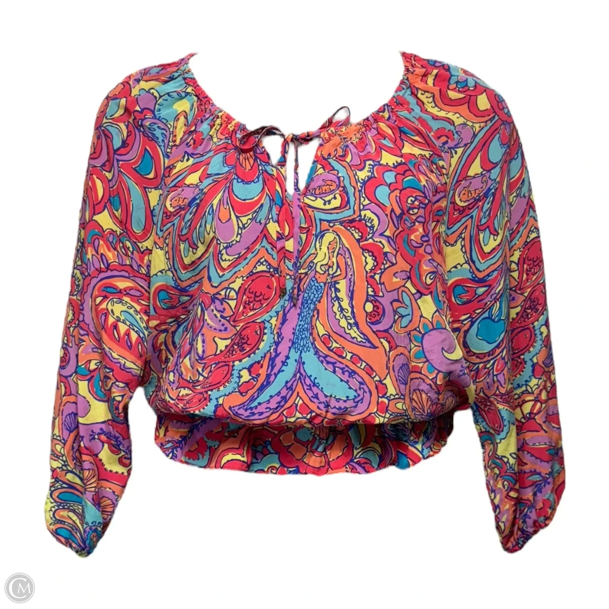 Top Long Sleeve Designer By Lilly Pulitzer In Multi-colored, Size: M