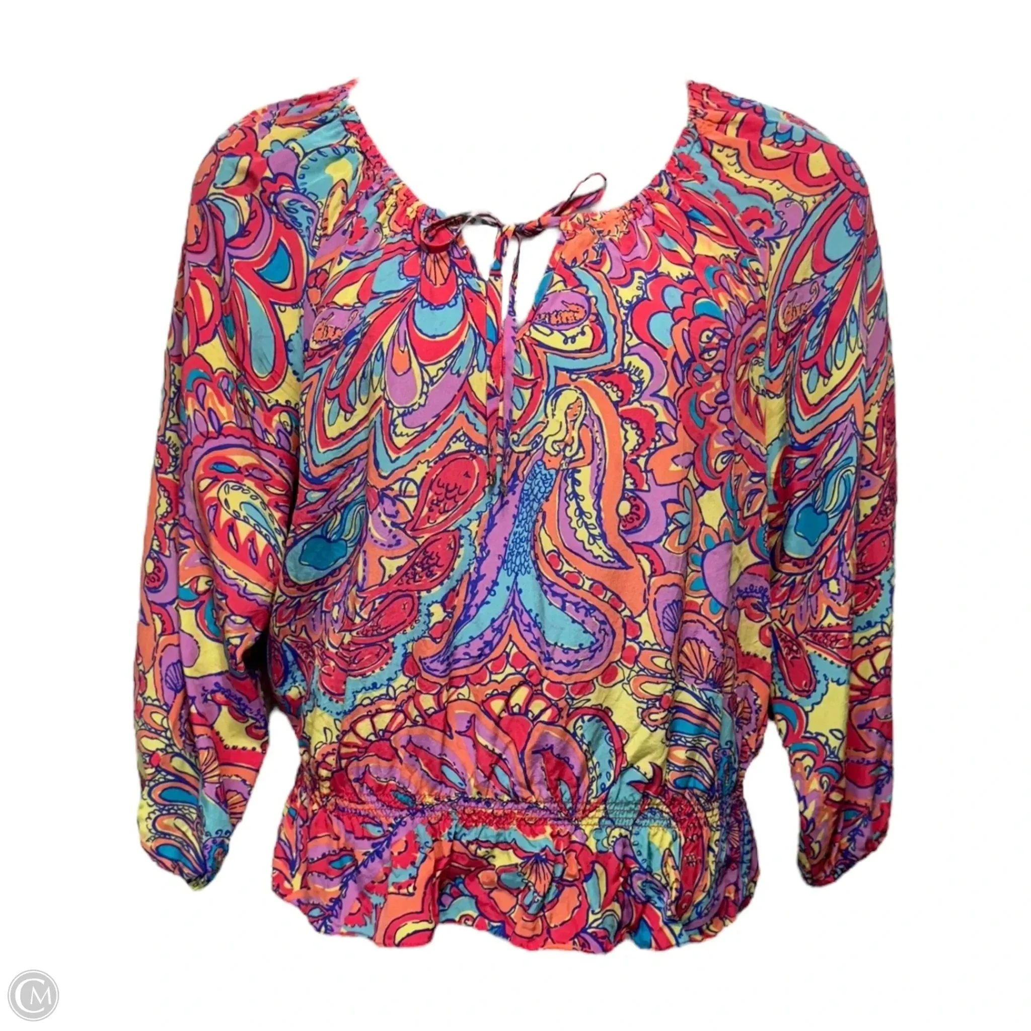 Top Long Sleeve Designer By Lilly Pulitzer In Multi-colored, Size: M