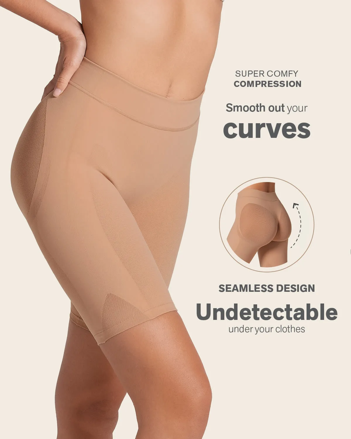 Well-Rounded Invisible Butt Lifter Shaper Short