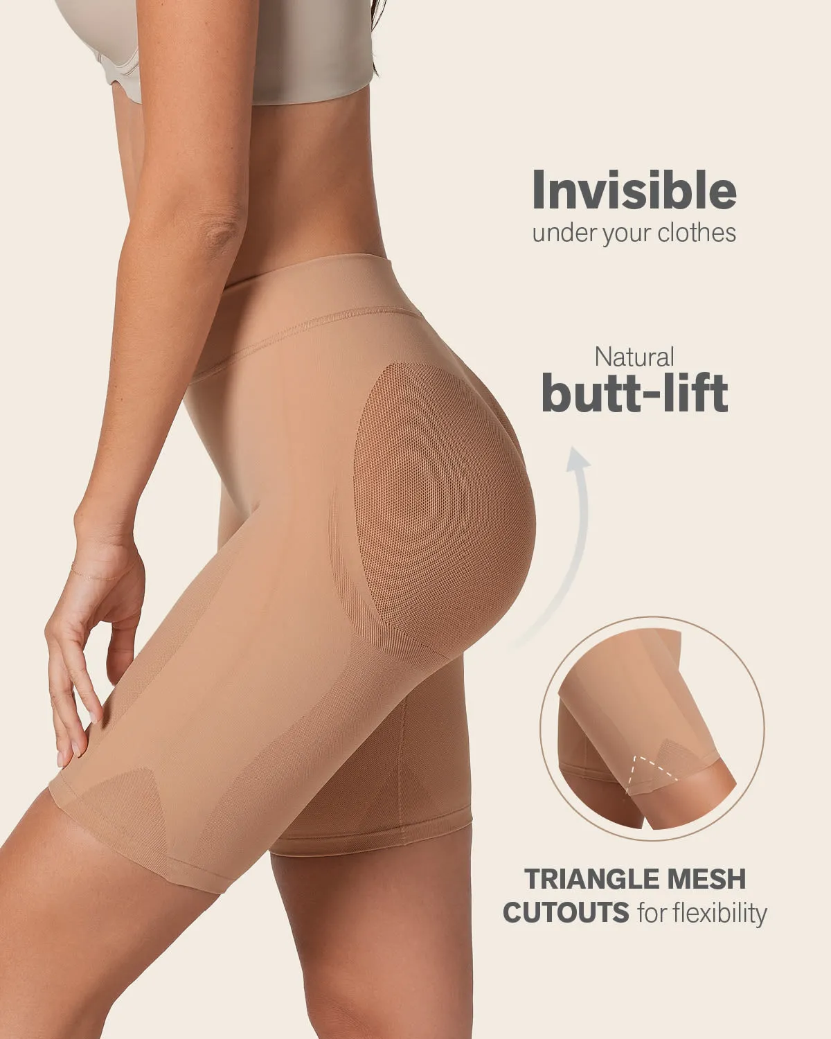 Well-Rounded Invisible Butt Lifter Shaper Short