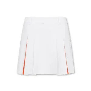 Women Blade Pleats Skirt White