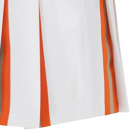 Women Blade Pleats Skirt White