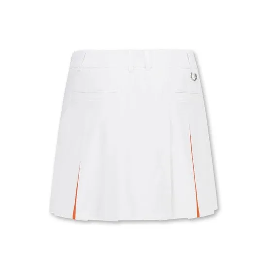 Women Blade Pleats Skirt White