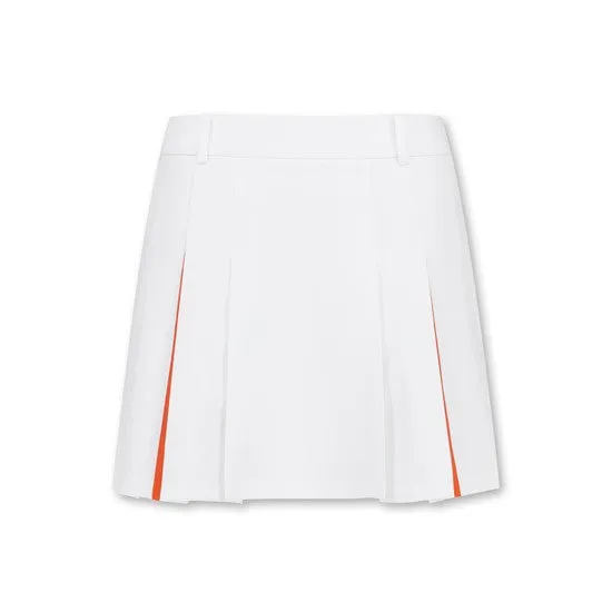 Women Blade Pleats Skirt White