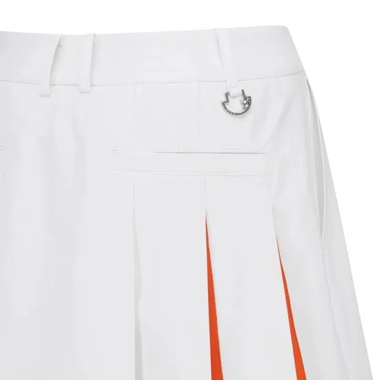 Women Blade Pleats Skirt White