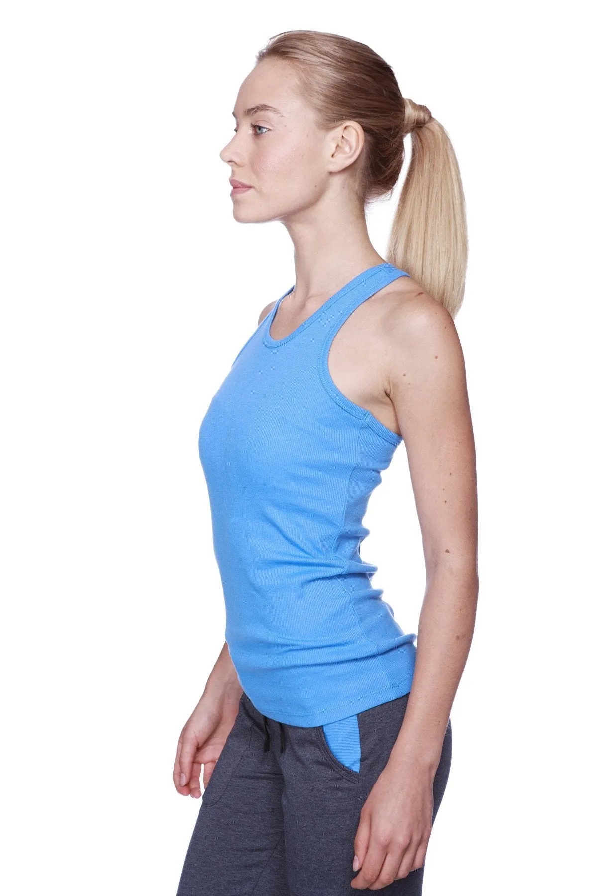 Women's All-American Racerback Tank Top (Ice Blue)