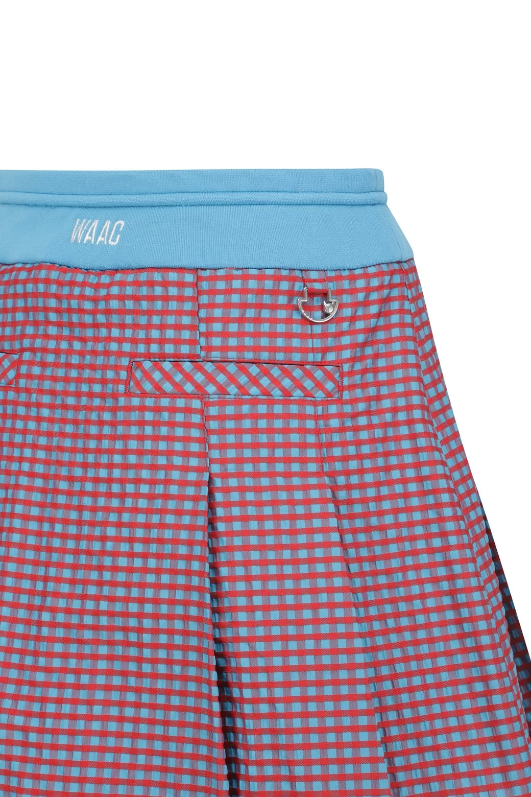 Women's Micro Check Skirt Pants Red