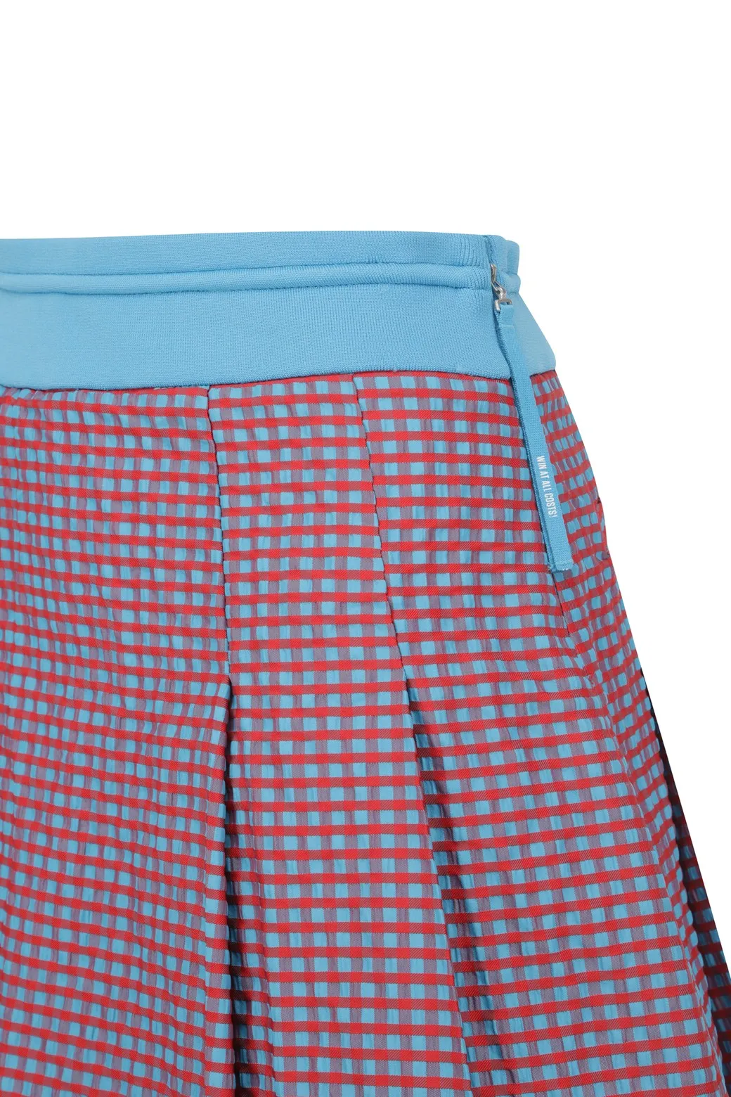 Women's Micro Check Skirt Pants Red
