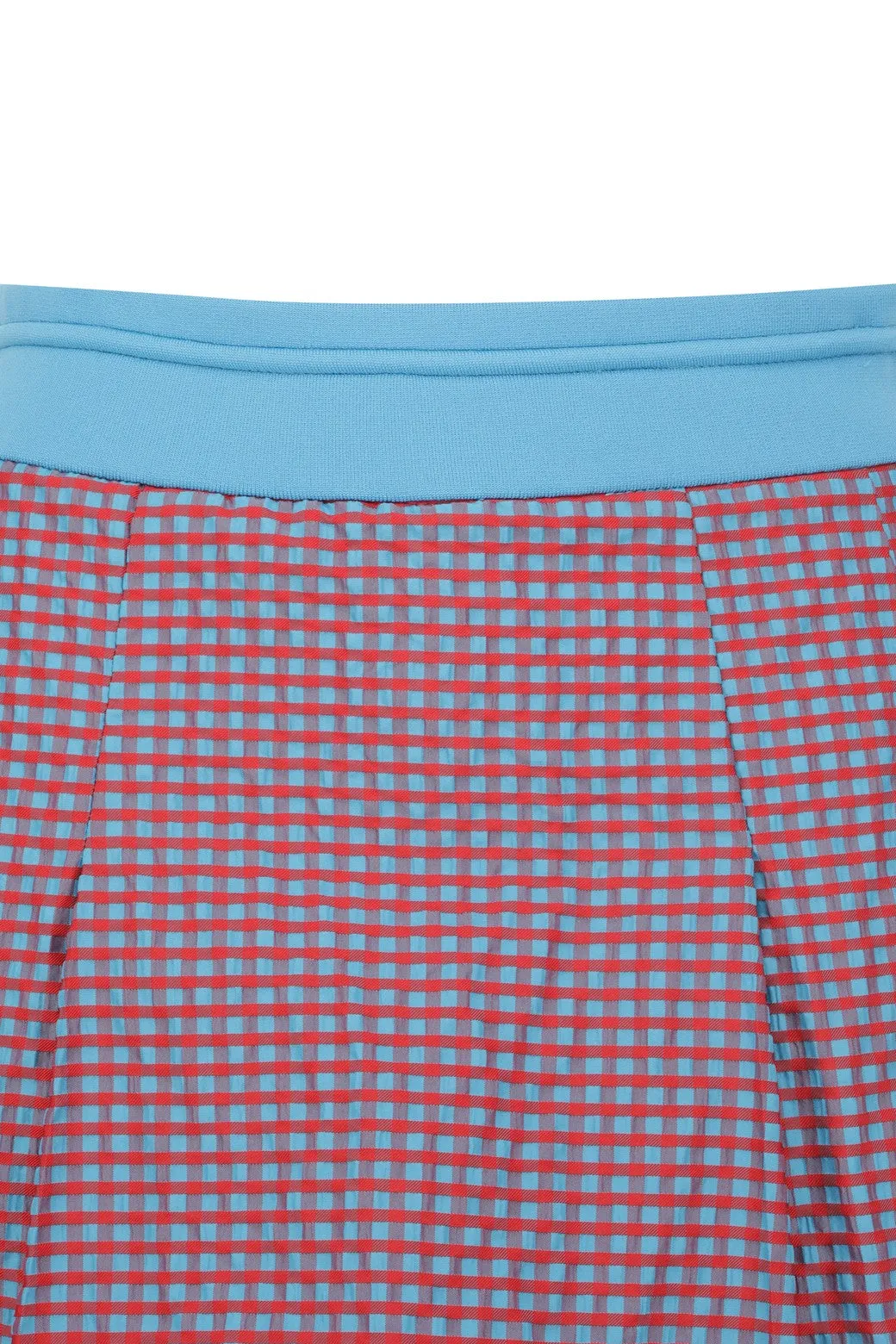 Women's Micro Check Skirt Pants Red