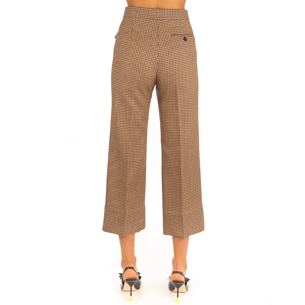 Women's Microcheck Wool Sand