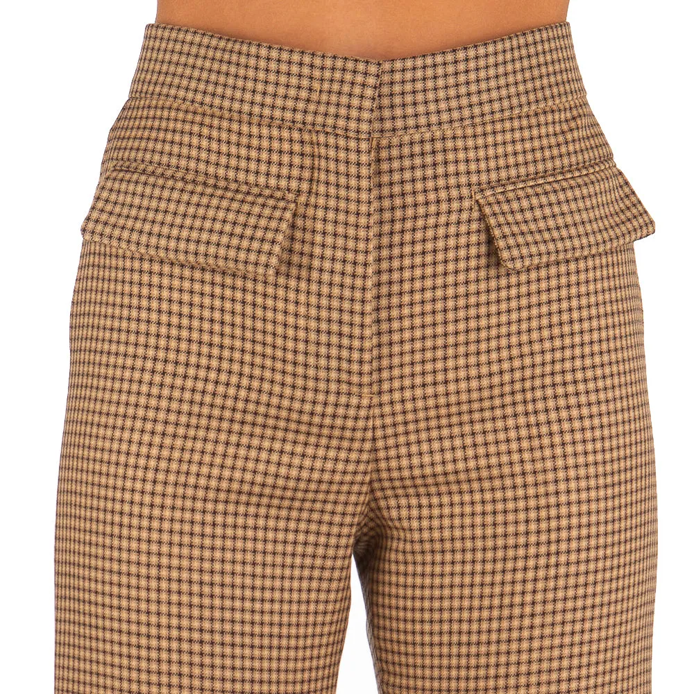 Women's Microcheck Wool Sand
