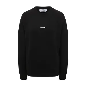 Women's Micrologo Print Sweatshirt Black