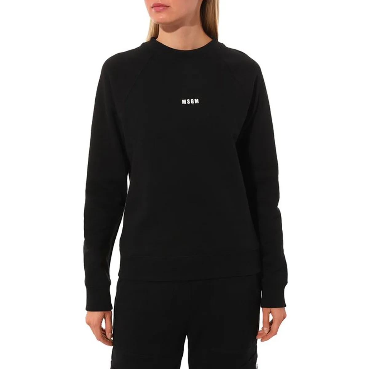 Women's Micrologo Print Sweatshirt Black