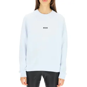 Women's Micrologo Print Sweatshirt Optical White