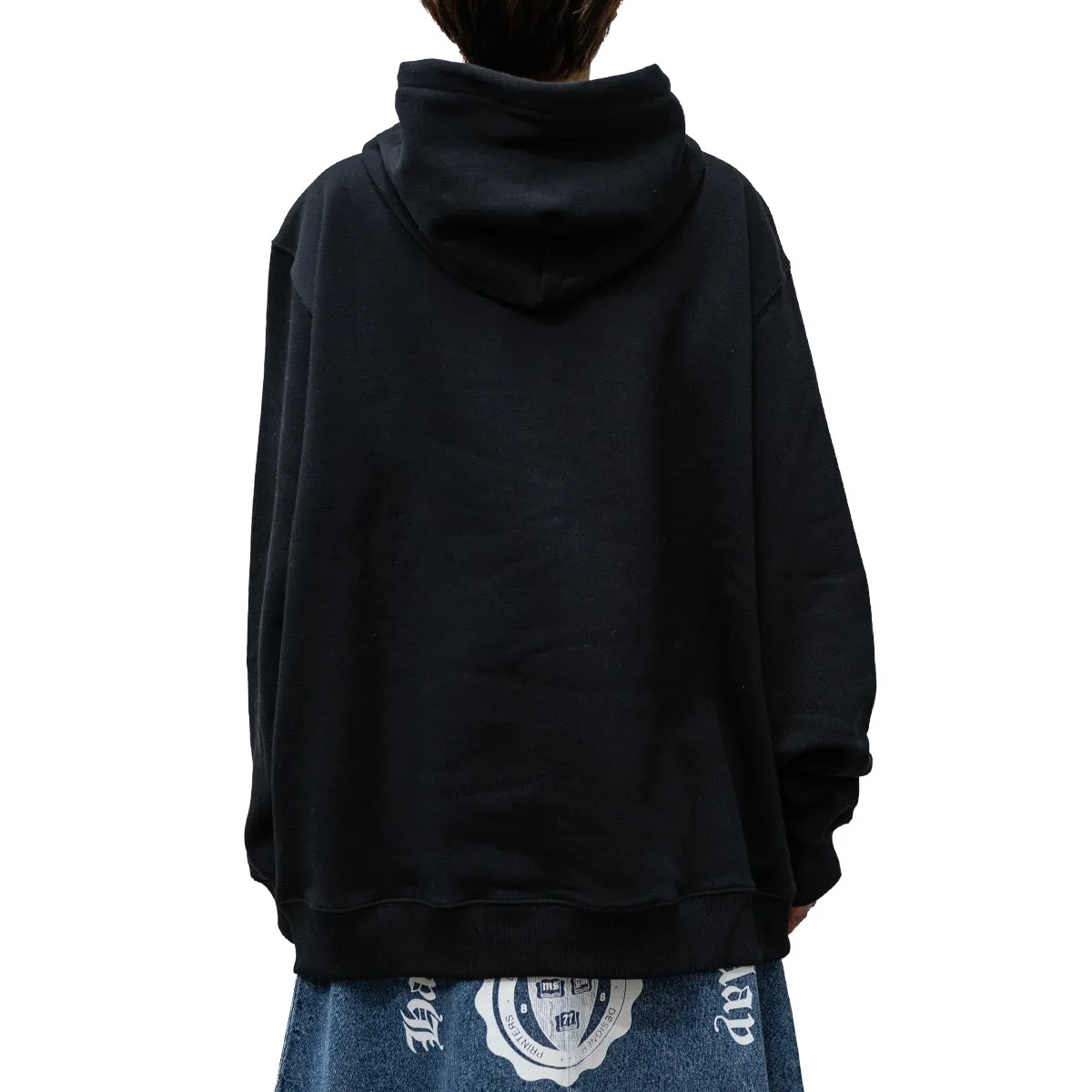 Women's MSGM Brush Print Hoodie Black