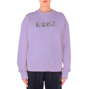 Women's Msgm Lynx Printed Sweatshirt Lilac