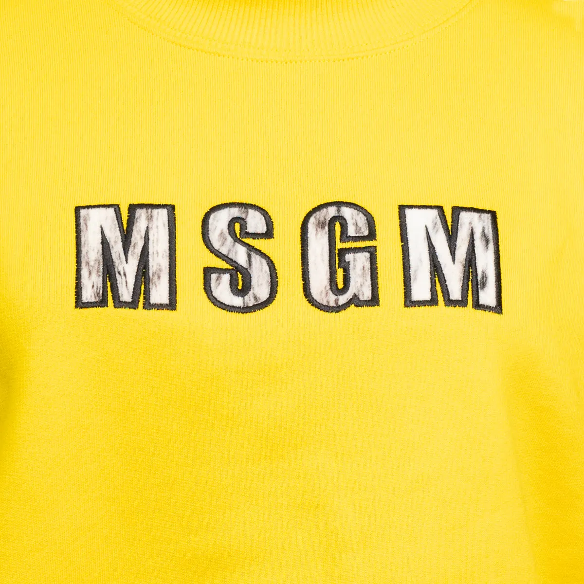 Women's Msgm Lynx Printed Sweatshirt Yellow