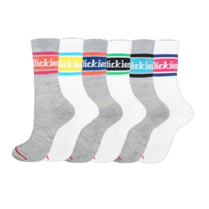Women's Rugby Stripe Logo Crew 6-pack