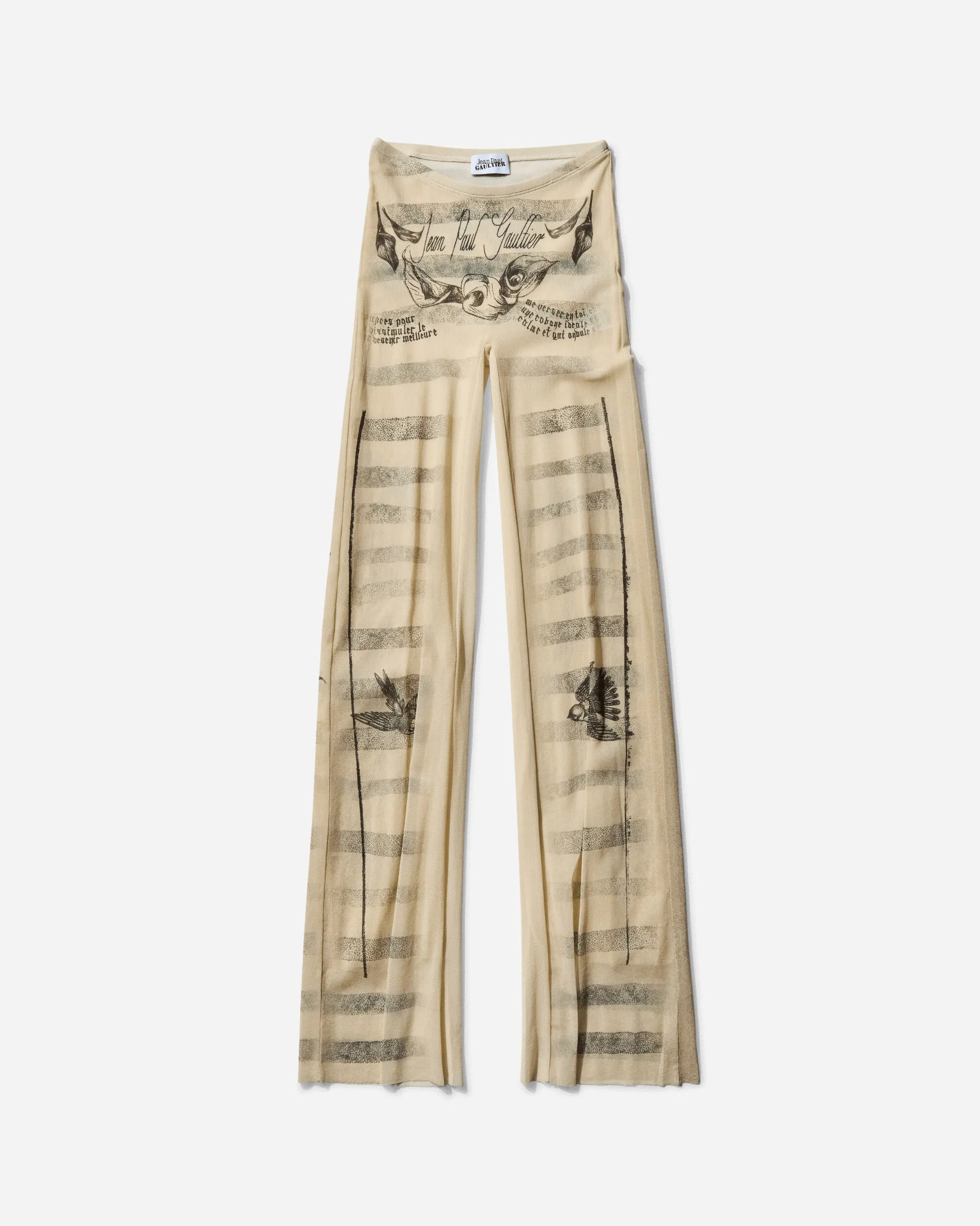 Women's “Tattoo Marinière” Pants Ecru