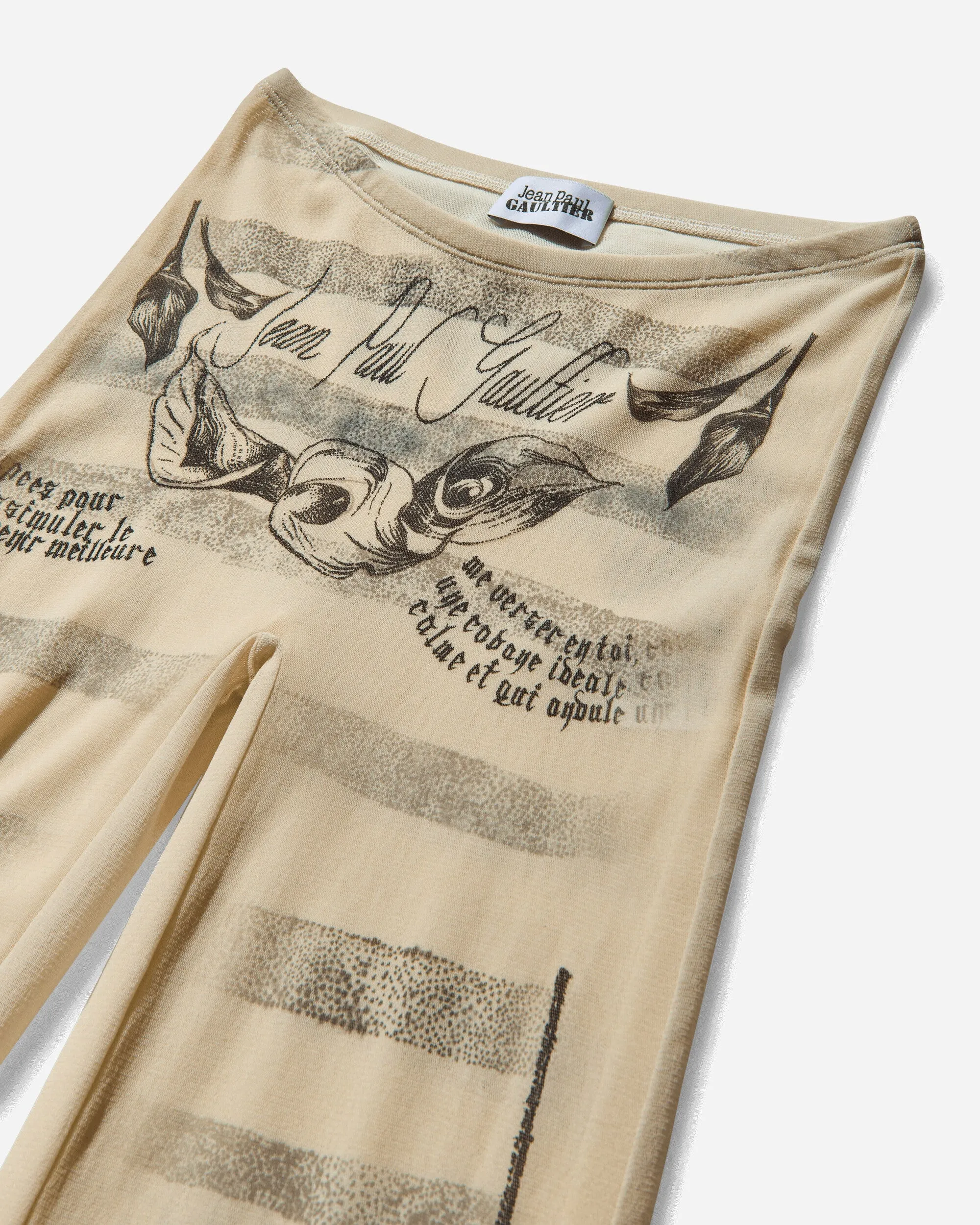 Women's “Tattoo Marinière” Pants Ecru