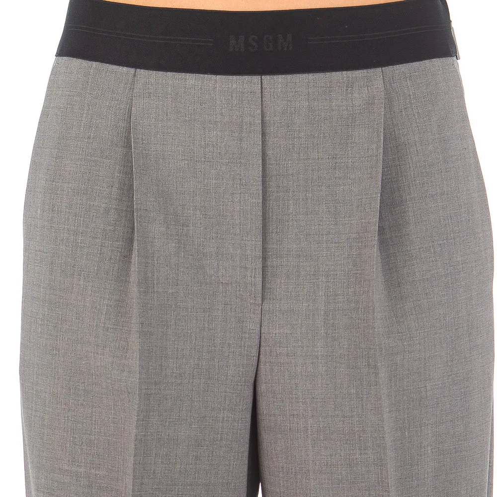 Women's Wool Suiting Pants Grey Melange