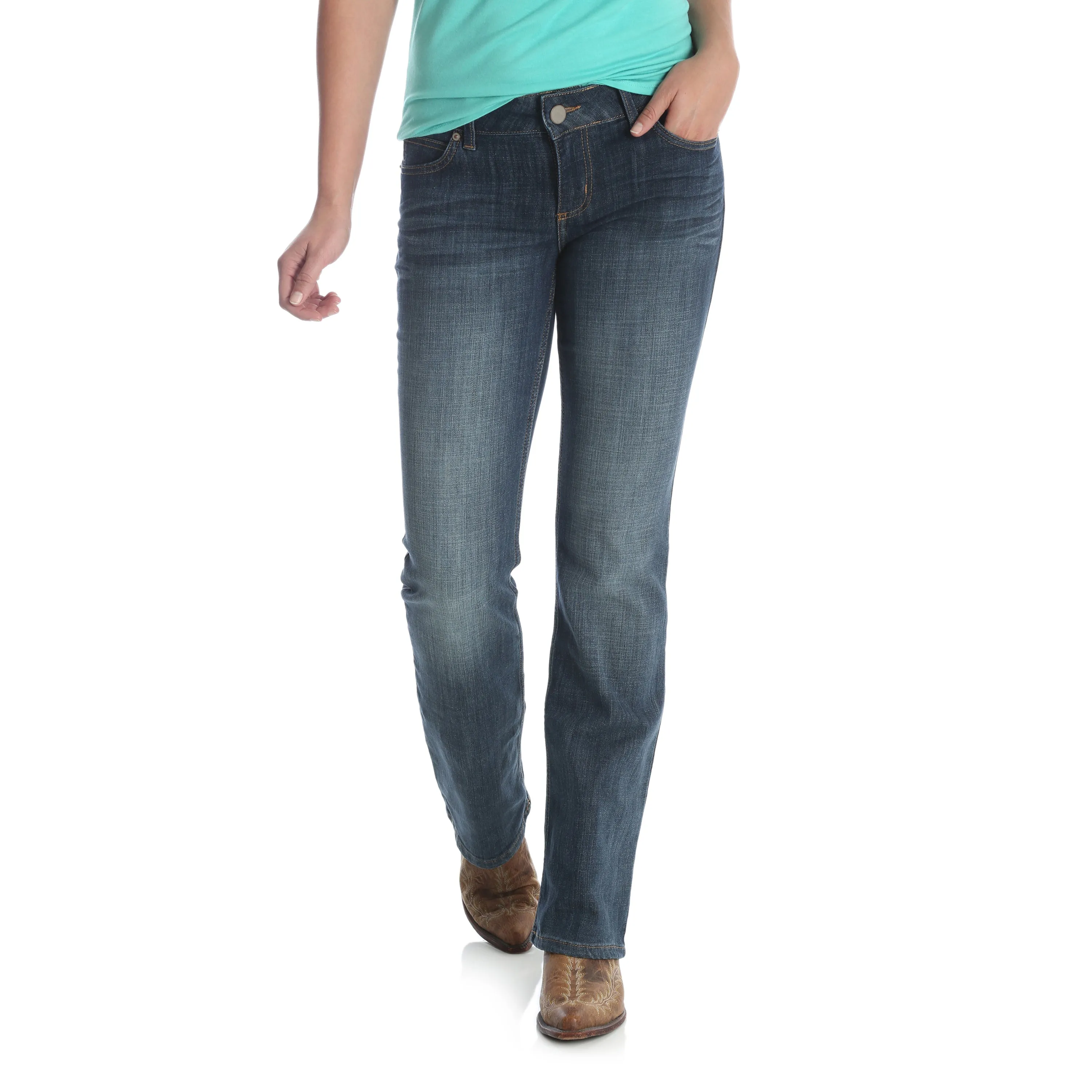 Women's Wrangler Mid Rise Boot Cut Jean #09MWZAH-C