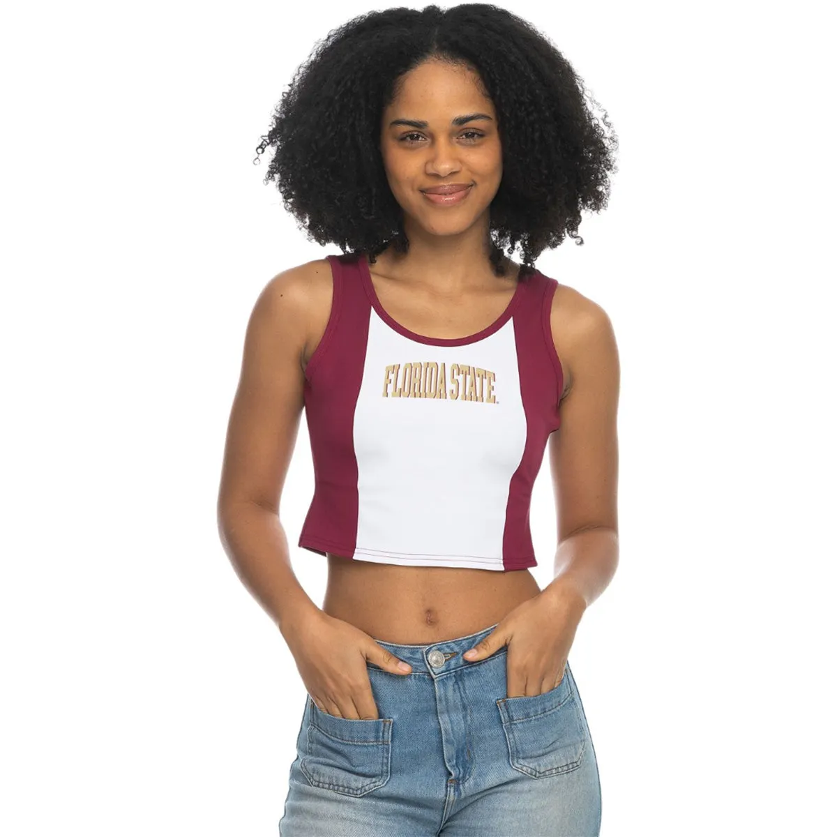 ZooZatz Women's Florida State Colorblock Tank - Garnet/White